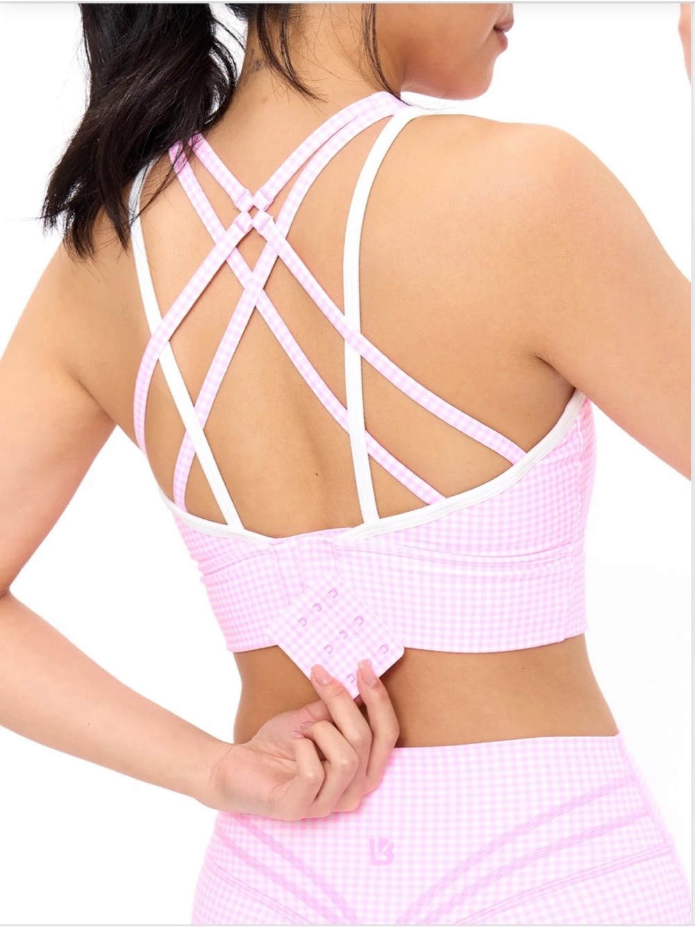 Buff bunny Geo Sports Bra Pink Gingham - Picture 4 of 9
